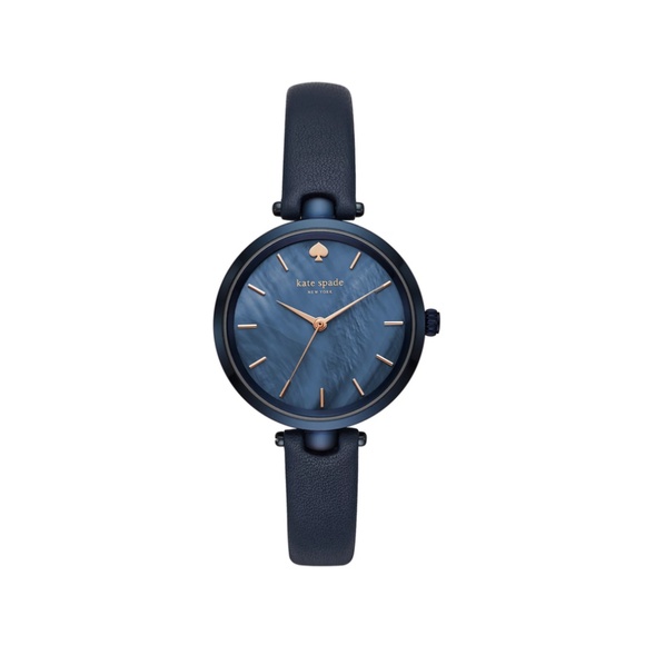 Kate Spade New York 34mm Holland Navy Leather Strap Watch in Blue - Picture 1 of 6